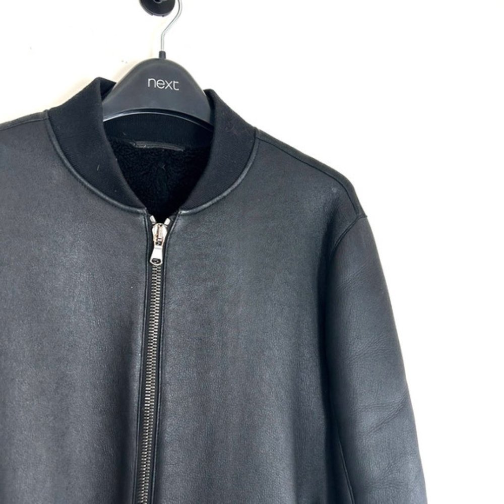 ZAPA Paris Lambswool black bomber jacket - Picture 2 of 7